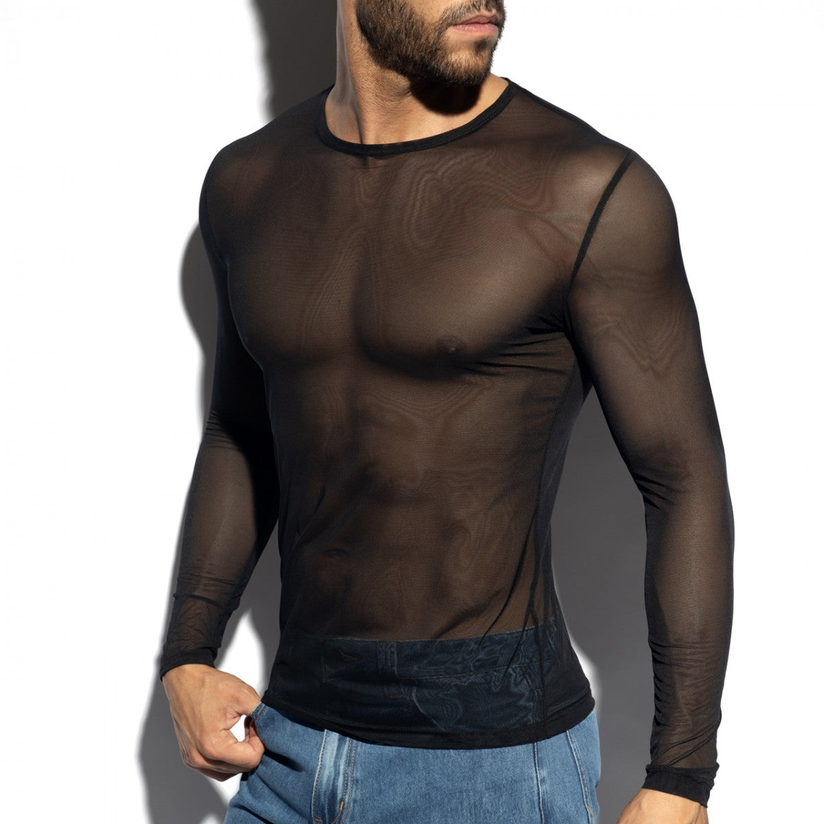 NET LONG SLEEVES T-SHIRT