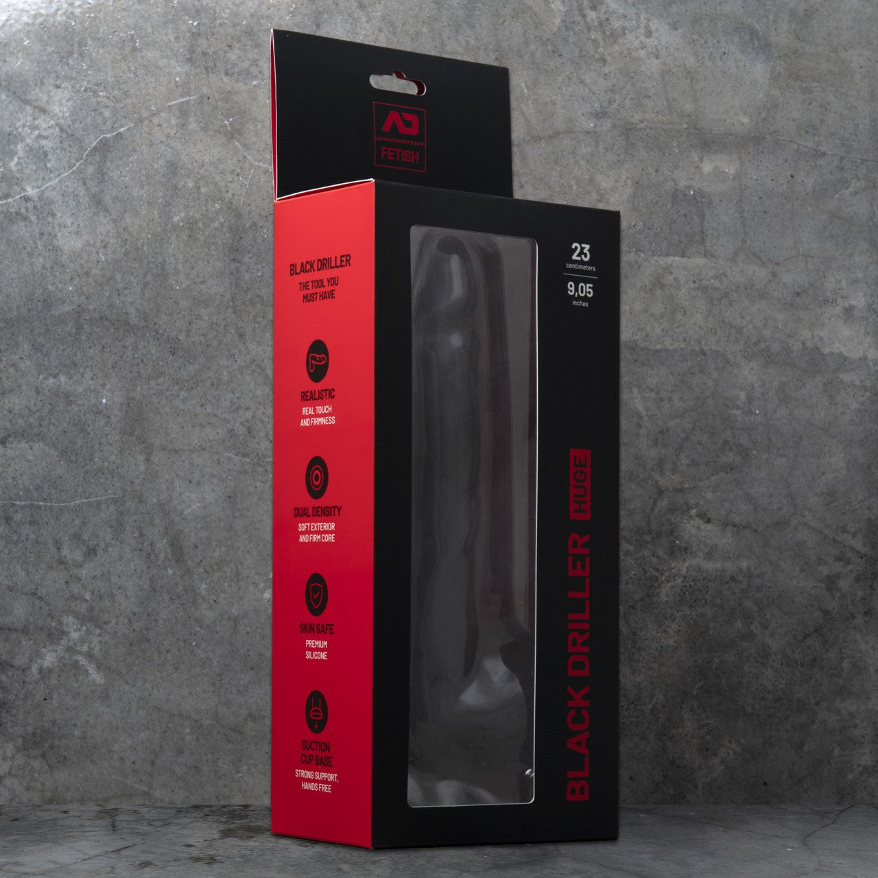 HUGE BLACK DRILLER DILDO