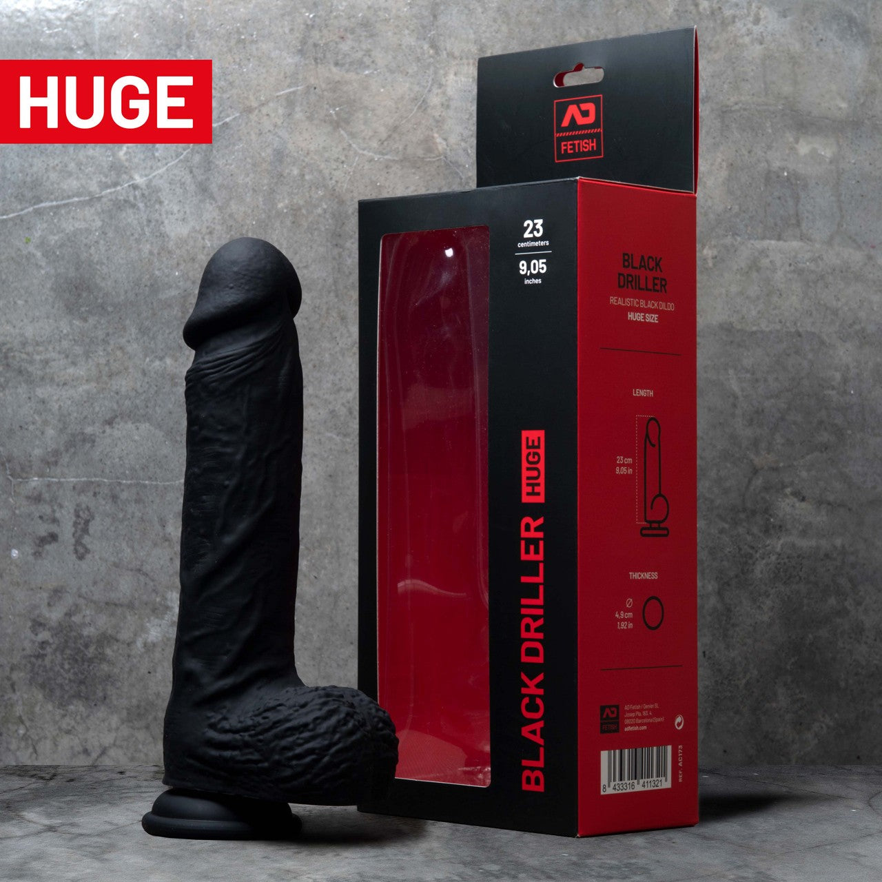 HUGE BLACK DRILLER DILDO